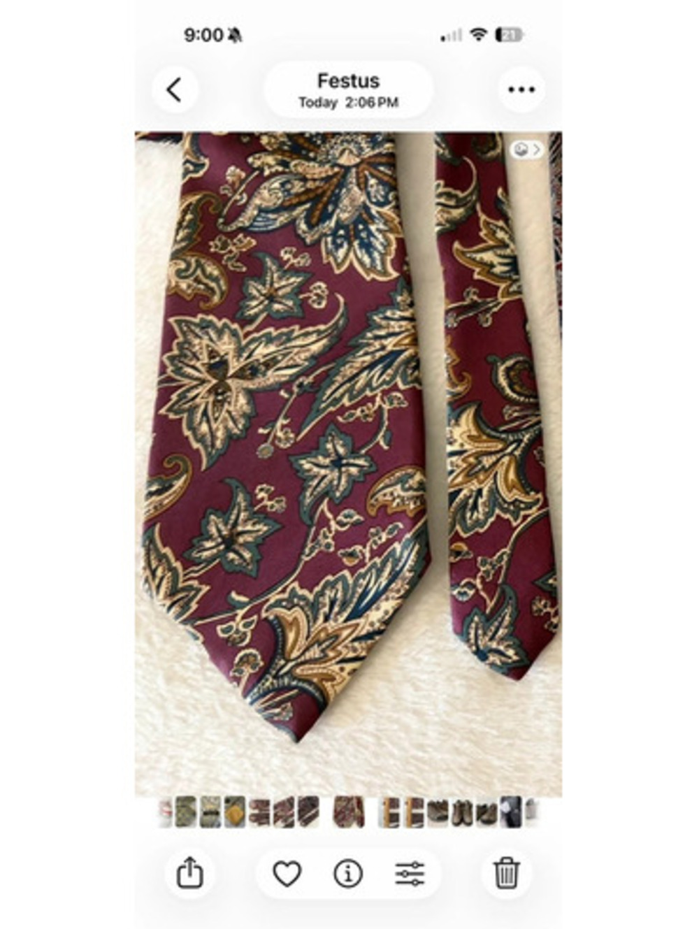 Dior Tie Christian Dior Monsieur Neck Tie Burgundy Paisley Floral Italy USA 3.5”